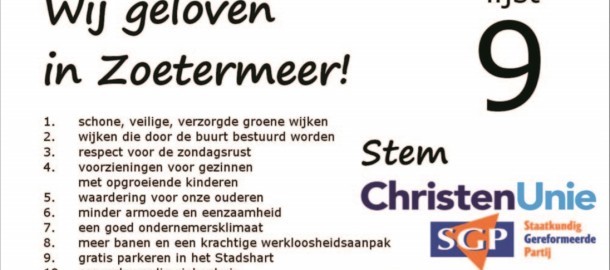 Advertentie ChristenUnie-SGP