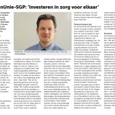 ChristenUnie-SGP - 'Investeren in zorg voor elkaar' (Postiljon Zoetermeer, 08-02-2018)